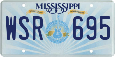 MS license plate WSR695