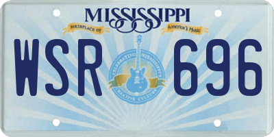 MS license plate WSR696