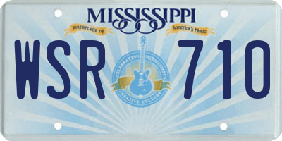 MS license plate WSR710