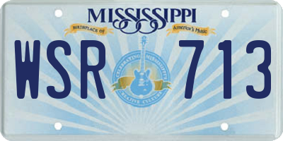 MS license plate WSR713