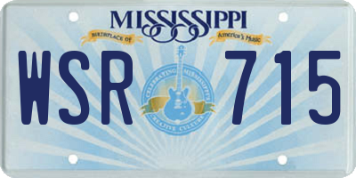 MS license plate WSR715