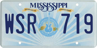 MS license plate WSR719