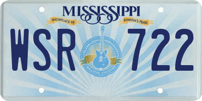 MS license plate WSR722