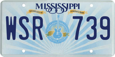 MS license plate WSR739