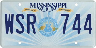 MS license plate WSR744
