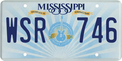 MS license plate WSR746