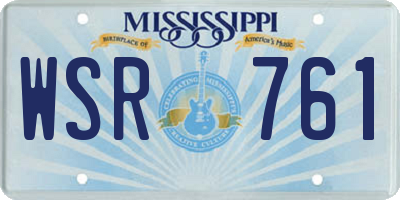 MS license plate WSR761