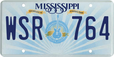 MS license plate WSR764