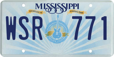 MS license plate WSR771