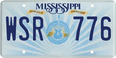 MS license plate WSR776
