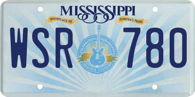 MS license plate WSR780