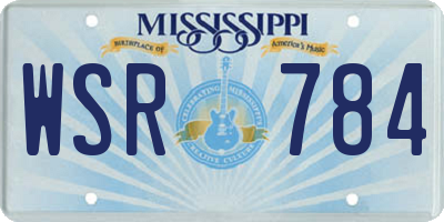 MS license plate WSR784