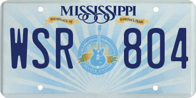 MS license plate WSR804