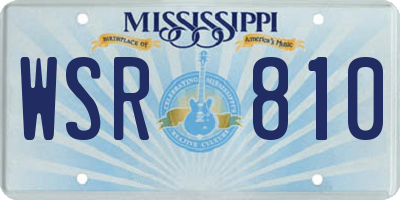 MS license plate WSR810