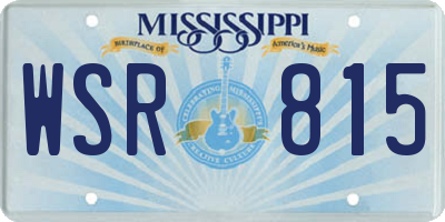 MS license plate WSR815