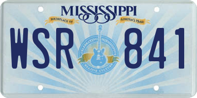 MS license plate WSR841