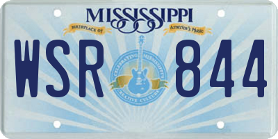 MS license plate WSR844
