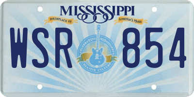 MS license plate WSR854