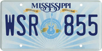 MS license plate WSR855