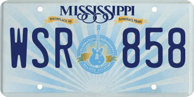 MS license plate WSR858
