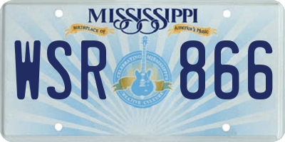MS license plate WSR866