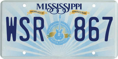 MS license plate WSR867