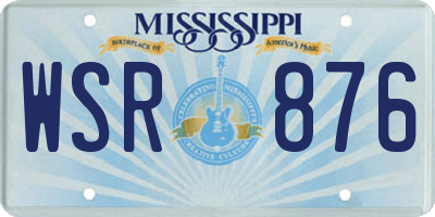 MS license plate WSR876