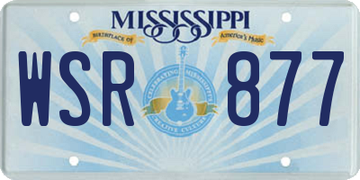 MS license plate WSR877
