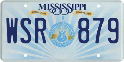 MS license plate WSR879