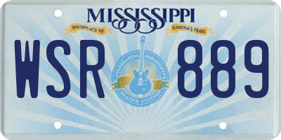 MS license plate WSR889