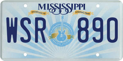 MS license plate WSR890