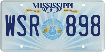 MS license plate WSR898