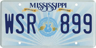 MS license plate WSR899