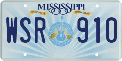MS license plate WSR910