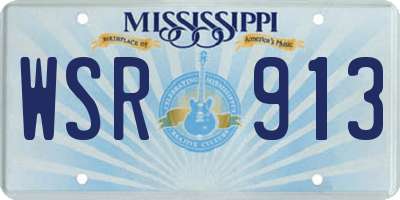 MS license plate WSR913