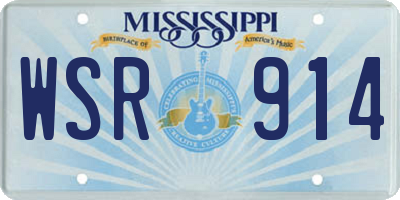 MS license plate WSR914