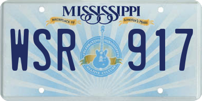 MS license plate WSR917