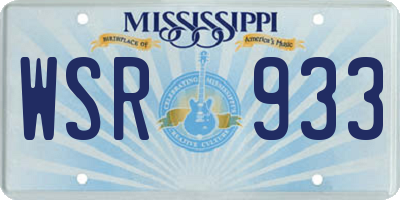 MS license plate WSR933