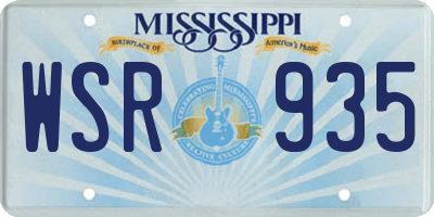MS license plate WSR935