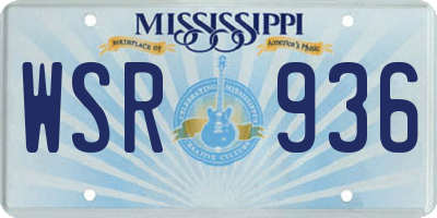 MS license plate WSR936