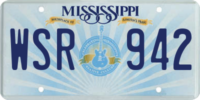 MS license plate WSR942