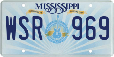 MS license plate WSR969