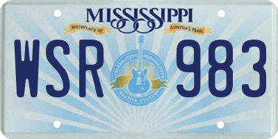 MS license plate WSR983