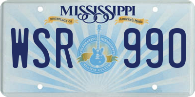 MS license plate WSR990