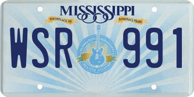 MS license plate WSR991