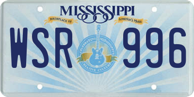 MS license plate WSR996