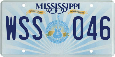MS license plate WSS046