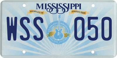 MS license plate WSS050