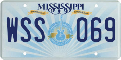 MS license plate WSS069