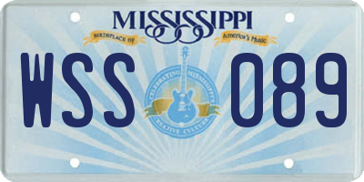 MS license plate WSS089